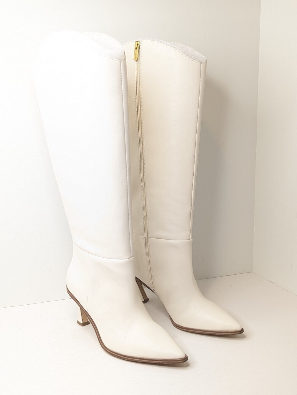 Vince Camuto Emily Knee High Boots Coconut Cream Women's 11 Wide (XW Calf)